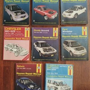 Lot Of 8 Haynes 80's - 00's Repair Manuals - Ford, Chevy, Honda, Chrysler